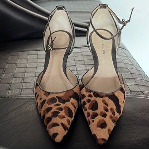 Brand New Ann Taylor calf skin leopard pumps